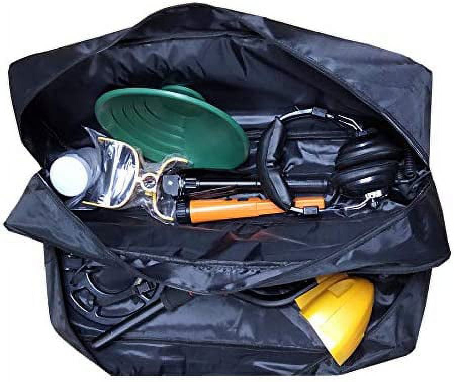 shrxy Metal Detector Carry Bag Portable Waterproof Canvas Storage Bag Double-Layer Carry Tools Organizer Backpack for Metal Detecting