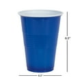 thumbnail image 5 of (4 pack) Way to Celebrate! Disposable Electric Blue Party Plastic 16 fl oz Cups, 18ct, 5 of 5