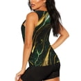 thumbnail image 3 of Hirioo Green Marble for Women's Workout Tank Top Sleeveless Workout Tops Athletic Gym Shirts-Large, 3 of 7