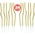 thumbnail image 4 of 24 Count Gold Spiral Metallic Birthday Candles, Cake Candles, Birthday Parties, Wedding Party, Spiral Candles, Gold Birthday Candles, 4 of 8