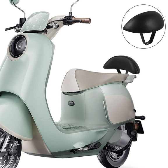 FRCOLOR Electric Bike Rear Seat Cushion with Backrest for Comfortable Long Rides Black