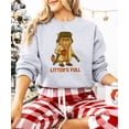 thumbnail image 3 of Litter's Full Funny Christmas Unisex Sweatshirt Holiday Cat Graphic Sweater for Women & Men Gray Sweatshirt Adult Medium, 3 of 4