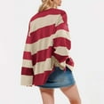 thumbnail image 3 of Ultrave Womens Shirts Striped Half-Zip Long Sleeve Women Tops, 3 of 7