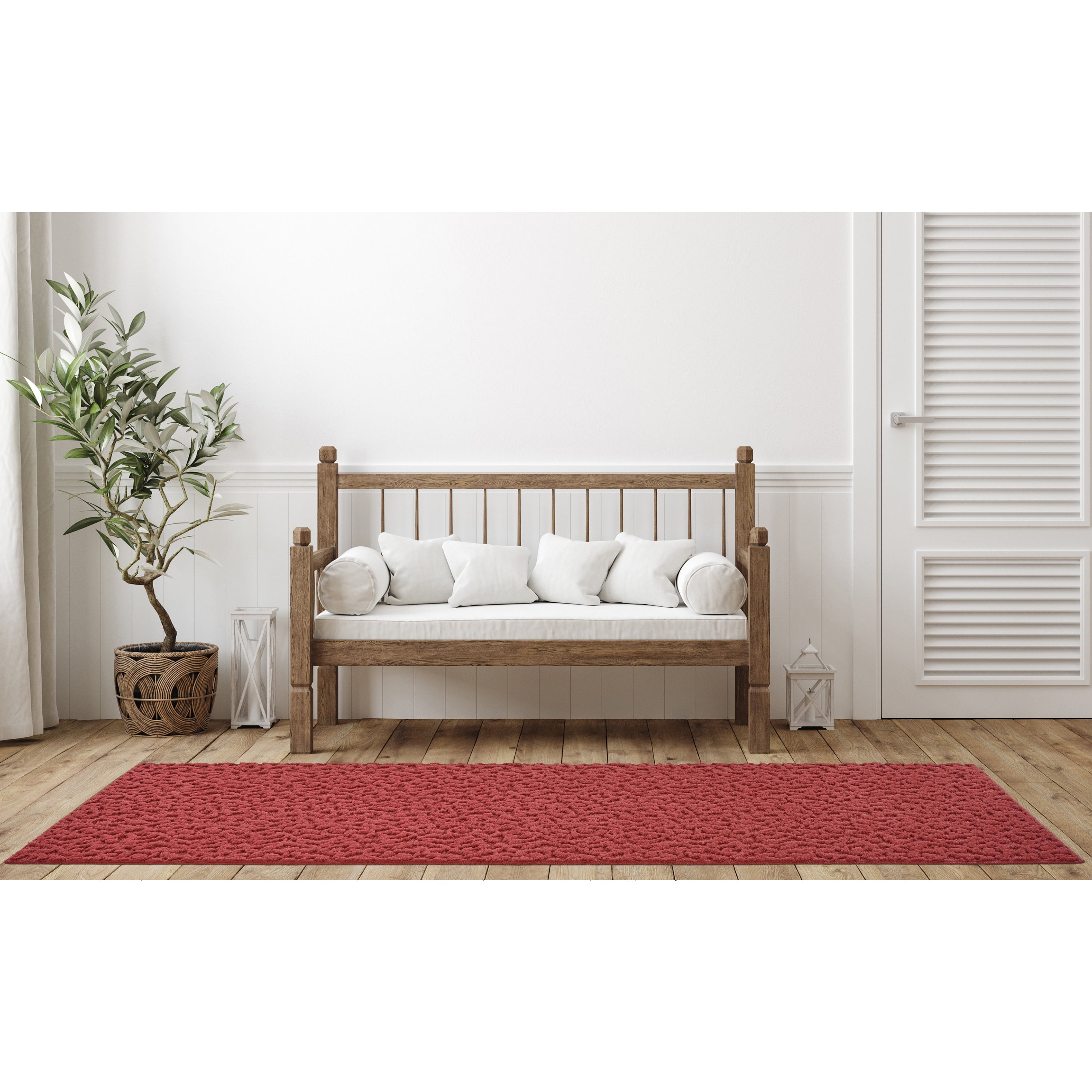 Garland Rug Ivy Chili Red Indoor Runner Rug, 3' x 8'