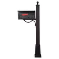 thumbnail image 3 of Special Lite Products SCB1005-SPK710-WRB3-BLK Hummingbird Curbside Mailbox & Springfield Mailbox Post with Base - Black, 3 of 4