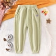 thumbnail image 2 of Shachafan Boys Lined Casual Pants Elastic Waistband Solid Comfortable Thermal Winter Trousers For Outdoor Play Fashionable Baby Boy Clothes, 2 of 4