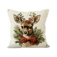 thumbnail image 1 of Snowman Linen Pillowcase Christmas Home Sofa Decoration Pillowcase Printed Waist Pillowcase, 1 of 1
