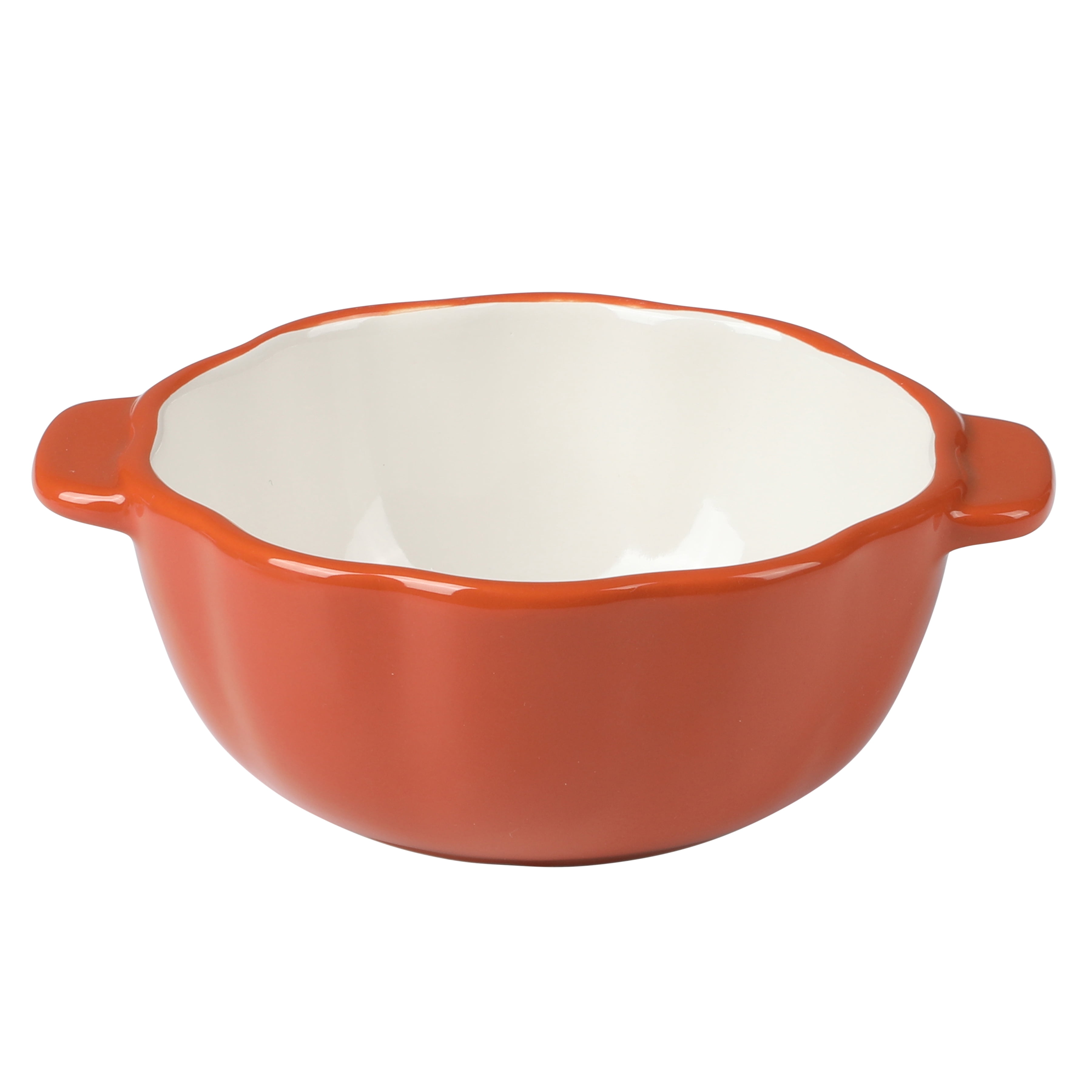 The Pioneer Woman .5 Quart Pumpkin Stoneware Mini Cocottes with Lids, Orange, Set of 3