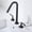 Black, variant on 3 Hole Faucets for Bathroom Basin, Basin Mixer Faucet Brass Hot and Cold Water Double Handle Split Bathroom Mixer Faucet-Grey