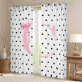 thumbnail image 2 of Manfei Bow Letter Print C Blackout Curtains Set of 2 (38x54 Each),Minimalist Geometric Polka Dot Living Room Curtains, 2 of 6