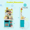 thumbnail image 3 of Costway Kids Kitchen Playset with Realistic Sounds Lights Play Sink 95 PCS Accessories Blue, 3 of 10
