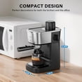 thumbnail image 3 of XIXUBX 6 Bar Espresso Machine, 800W Compact Coffee Maker with Stainless Steel Cup Warmer, Steam Milk Frother, Automatic Pressure Relief, Cappuccino &, 3 of 9