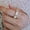 J5370, variant on Enamel Streamer Open Ring Milky White Copper Geometric Jewelry Adjustable Fashion Accessory Gift for All Women