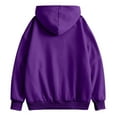 thumbnail image 3 of Mens Long Sleeve Zip-up Hoodie With Kanga Pocket Purple 2XL, 3 of 6