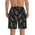 thumbnail image 3 of KLL Happy Skeletons Dancing Men's Casual Summer Beach Shorts Hawaiian Shorts with Pockets-Large, 3 of 5