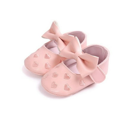 

BeQeuewll Toddler Girl s Autumn Soft Genuine Leather Bowknot Ballet Shoes 0-18M