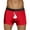 Red, variant on Mens Valentines Day Boxer Briefs Underwear Printed Red Bubble Love Rose Shorts Mid Waist Soft Underpants Red L
