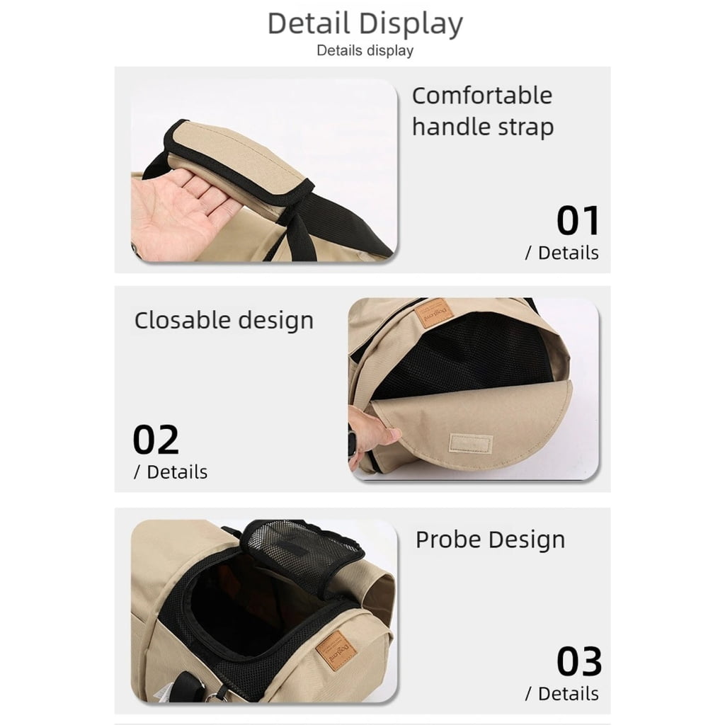 Miiottaa Foldable Dog Carrier Backpacks Convertible High Capacity Tear Resistant Polyester for Hiking Camping Trip