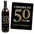 thumbnail image 3 of Big Dot of Happiness Adult 50th Birthday - Gold - Birthday Party Gift for Women and Men - Wine Bottle Label Stickers - Set of 4, 3 of 8