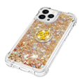 thumbnail image 4 of Funda para iPhone 14 Pro con Brillo Líquido Flotante, Purpurina, Parachoques y Anillo Giratorio Soporte, 4 of 5