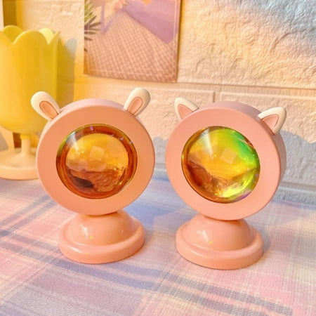 

Cute Sunset Projection Lamp Rainbow Projection Romantic Visual Lamp LED Light Sunset Night Light Projector for Photography Party Bedroom Decor