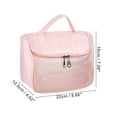 thumbnail image 2 of Unique Bargains 1 Pc Women Portable Flip Cover Makeup Bag for Vacation Camping Travel Gym PU Leather Pink, 2 of 4