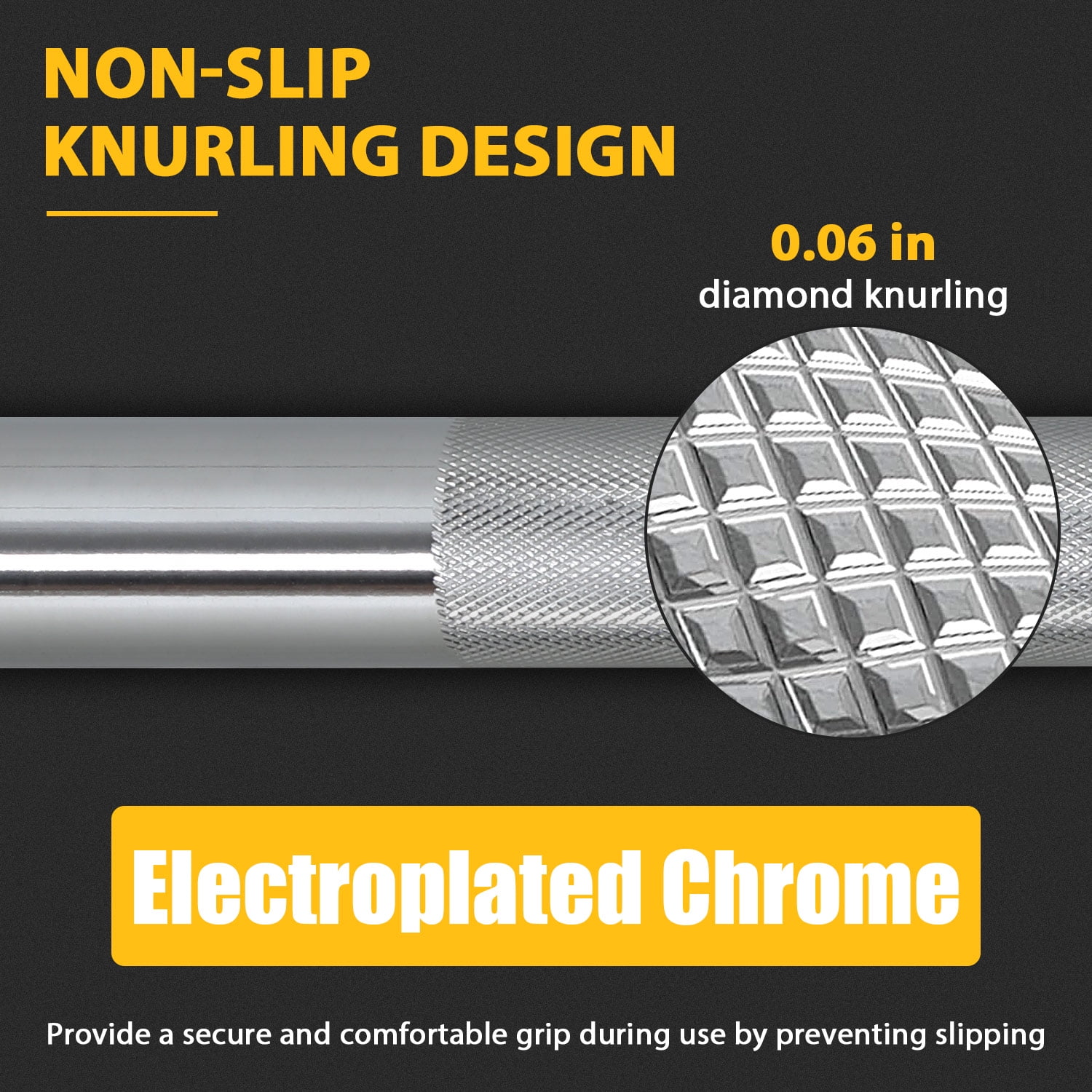 CL.HPAHKL Standard Olympic Barbell 7FT, 2 Inch Solid Chrome Olympic Bar Heavy Duty Weightlifting Bar for Squats, Strength Training, Weightlifting, Presses, 700lbs Capacity
