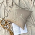thumbnail image 3 of The HomeCentric Pillow Covers, Mocha Decorative Pillow Covers Pack of 2, 16x16 inch (40x40 cm) Linen Decorative Zippered Pillow Covers, Anchor, Pearl, Beach Style Pillow Cover&nbsp; - Pearl Anchor, 3 of 10