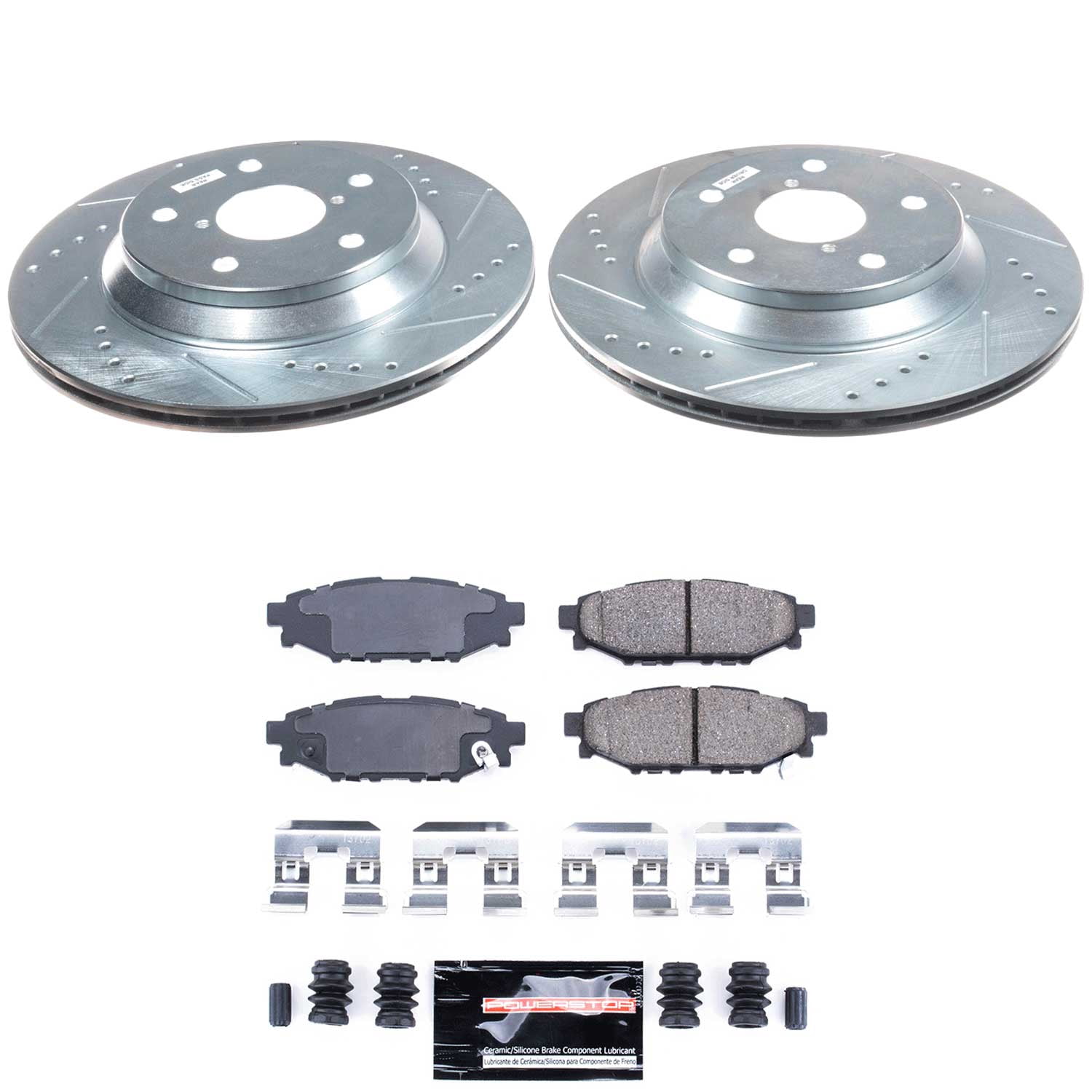 PowerStop Rear Z23 Evolution Sport Brake Pad and Rotor Kit for Subaru Impreza 2024, K9304