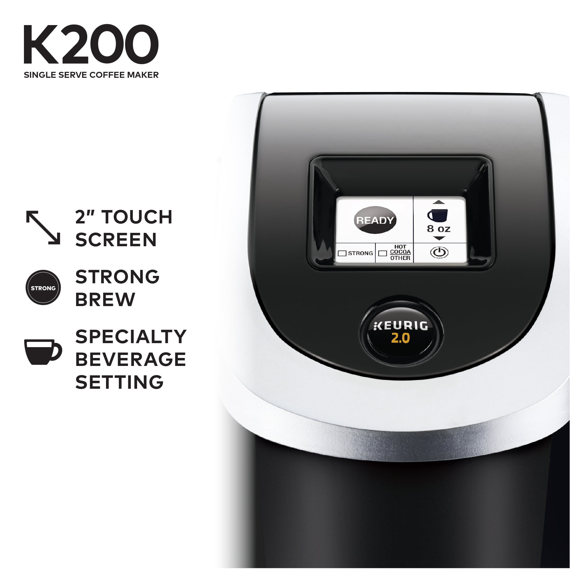 Keurig K200 2.0 Plus Series Coffeemaker in Black