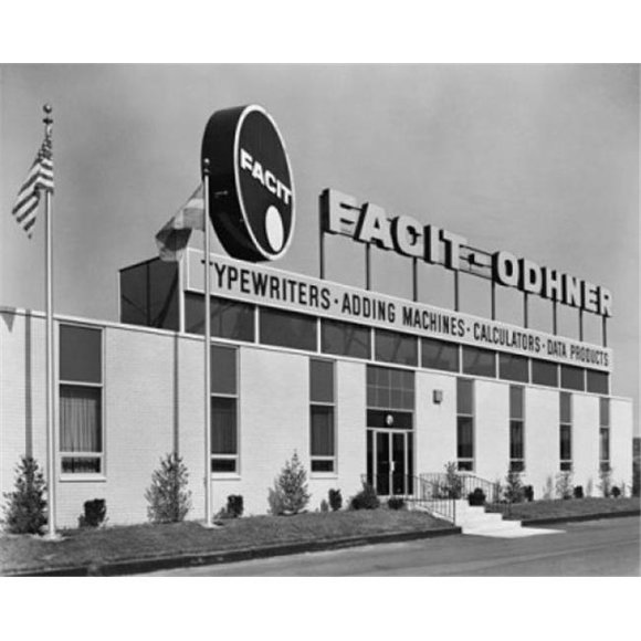 Posterazzi SAL25550111 Facade of an Office Equipment Store Poster Print - 18 x 24 in.