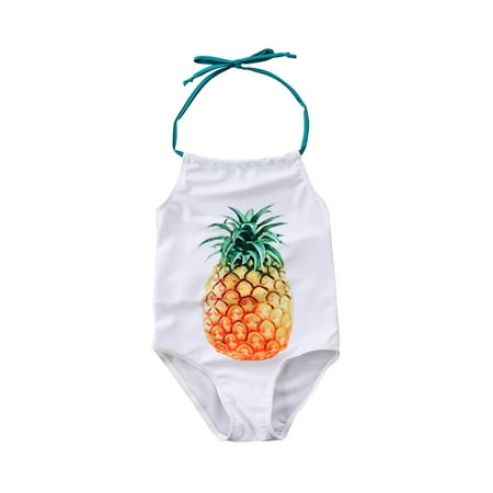 

JBEELATE Toddler Girls Swimsuit Adjustable Halter Bikini Ruffle Swimwear Beach Wear