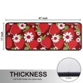 thumbnail image 5 of Kitchen Rugs Sets Of 2,Red Strawberry Plants Fruit Flower Anti Fatigue Kitchen Mat Rugs Non Slip Washable,Decorative Kitchen Floor Mats for Kitchen,Sink,Laundry,17"x47"+17"x47", 5 of 5