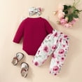 thumbnail image 6 of Farysays Baby Girl Clothes Daddy's GIRL Mommy WORLD Ruffle Romper + Pants + Headband Set 3Pcs Fall Winter Clothing, 6 of 6