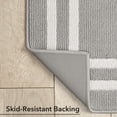 thumbnail image 2 of Washable Skid-Resistant Runner Rug, Border, Light Grey and White, 30" x 144", 2 of 9