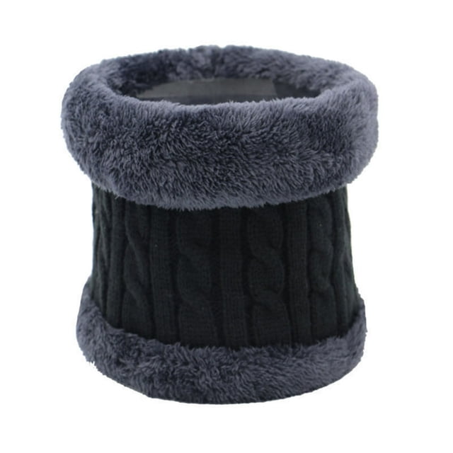 Unsiex Cycling Neck Wrap Thick Soft Plush Elastic Regular Fit Warm Windproof Cold Resistant Color Matching Outdoor Skiing Skating