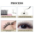 thumbnail image 3 of Qeelasee W Shape Eyelashes Mink Black 3D Eyelash Extensions Natural and Soft individual lashes C Curl 12mm, 3 of 7