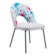 thumbnail image 4 of Torrey Dining Chair Multicolor Print & Gray Dining Chair, Modern Style, Exquisite printed fabric and soft velvet fabric, Plywood, Indoor Dining, 4 of 7