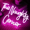 thumbnail image 1 of Cartel LED de neón QiaoFei «The Naughty Corner», rosa, 42 x 30 cm, USB, 1 of 8