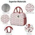 thumbnail image 4 of Lunch Bag Lunch Box for Women Reusable Insulated Lunch Bags,Water-Resistant Love Cherries Red Sweet Fruit Cooler Lunch Tote Bag, Large Capacity for Work Travel Picnic, 4 of 6