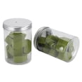 thumbnail image 1 of 10 unids/caja tapa de aluminio enlatada Pentagonal seco húmedo doble uso polvo Facial esponja de maquillaje verde oscuro, 1 of 8