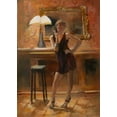 thumbnail image 2 of Haenraets, Willem 11x14 Black Ornate Wood Framed with Double Matting Museum Art Print Titled - Relaxing at home, 2 of 4