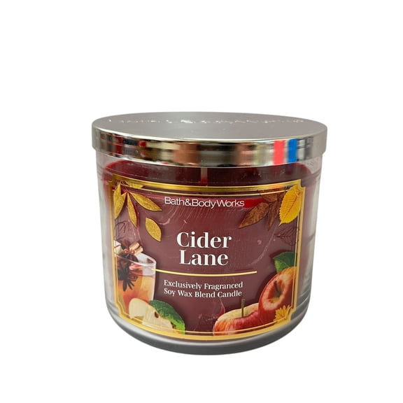 Bath & Body Works Cider Lane Scented 3 Wick Candle 14.5 oz
