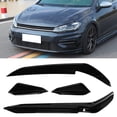 thumbnail image 3 of Spoiler Canards Kit, Sturdy Front Bumper Canards  Replacement for MK7.5 R 2017-2020 for Car Glossy Black,Carbon Fiber Style, 3 of 8