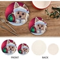 thumbnail image 4 of SKYSONIC Christmas Dog Santa Pot Holders Trivets, 2 Pcs Heat Resistant Trivets,Winter Puppy Cute Cotton Thread Weave Mats for Hot Pads Pans Pot Bowl Teapot for Kitchen Decor, 4 of 7