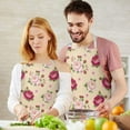 thumbnail image 3 of Pioneer Flower Floral Print Pattern Apron for Women and Men, Cotton Linen Waterproof with Pockets, Adjustable, 33x27 Inch for Kitchen, Gardening, BBQ, Salon, 3 of 6