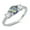 Rainbow Topaz, variant on Rainbow Simulated Topaz Cubic Zirconia Three Stone Center Ring Sterling Silver Size 6