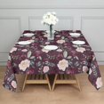 thumbnail image 3 of Pioneer Flower Floral Print Pattern Square Tablecloth,Waterproof Square Table Cover,Wipeable Spillproof Washable Table Cover for Home Kitchen Party Decor 42"X42"(107x107cm), 3 of 6