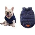 thumbnail image 1 of Azul Talla M en abrigos de invierno para perros ropa chaqueta para perros abrigo cálido forrado de invierno Bulldog francés Pug ropa para perros chaleco, 1 of 5
