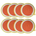 thumbnail image 4 of Yellow Orange Extra Thick Woven Trivet Round Placemats Hot Potholder Mat Heat Resistant - 9.8"x9.8" 1 Piece - Orange / Yellow, 4 of 5